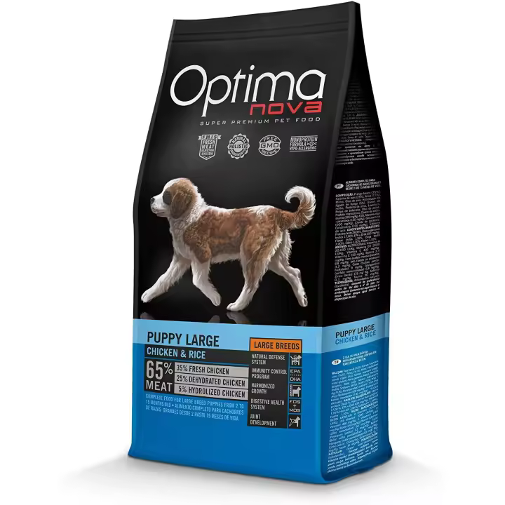 Pienso para Perros Optima Nova Puppy Large 12 Kg. Pollo/Arroz - 1