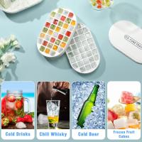 Horneador De Cubitos De Hielo Doble Capa Con Tapa Y Estuche - Hace 72 Cubitos De Hielo Con Contenedor Cuchara Y Tapa Incluidos Libre De BPA - details 15