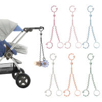 Cadena De Chupete Ajustable Para Bebé Con 2 Clips Cadena De Botella De Succión Accesorios Para Carrito De Compras Y Juguetes Para Mordedor De Silicona - details 5