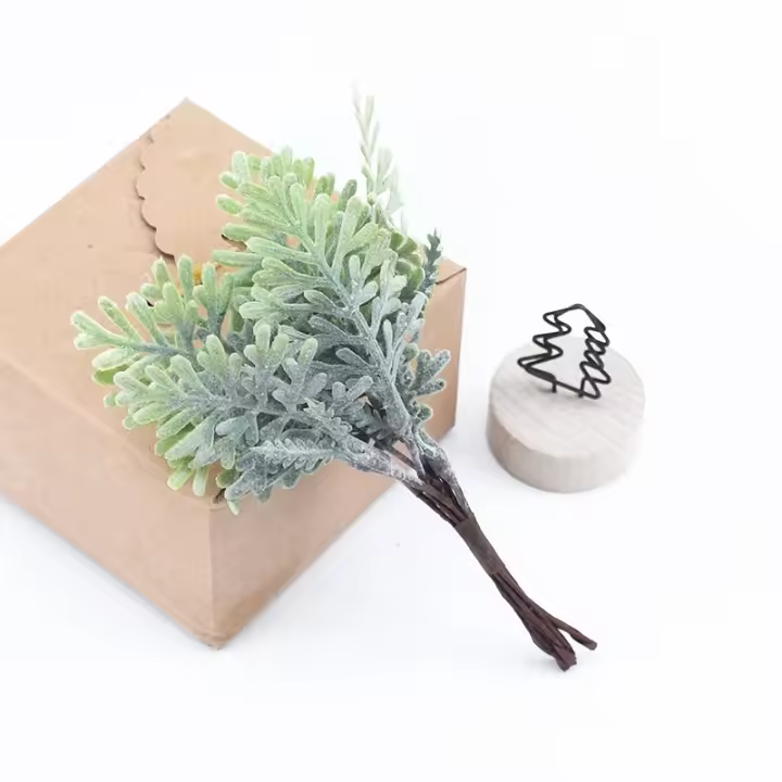 6 Piezas De Coral Plástico Decorativo Florero Navidad Decoraciones Flores Coronas Casa Scrapbooking Plantas Artificiales - 1