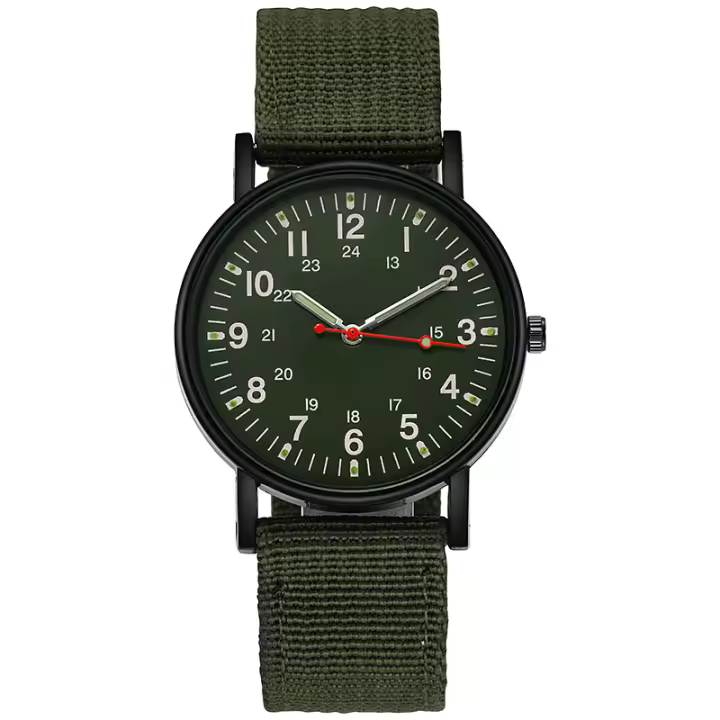 Reloj Militar Para Hombre YIKAZE Con Correa De Lona Resistente Al Choque Y Luz Súper Reloj Deportivo De Cuarzo Para Exteriores - 1