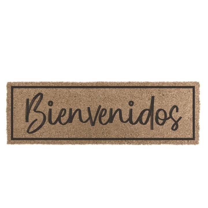 UNIMASA Felpudo de Fibra de Coco 75x25cm Antideslizantes - Alfombras Originales para la Entrada a Casa, Pasillos, Puertas de Exterior