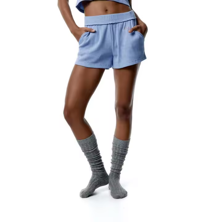 Short deportivo de algodón Omnia - Sky blue Black Limba - 1