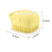 Cepillo De Baño Para Perros Y Gatos De Silicona Suave Masajeador De Peluca Dispensador De Ducha De Peluquería Para Mascotas En Colores Amarillo Rosa Y Azul - details 16