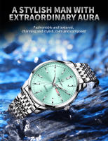Reloj De Lujo PENGAGAR Para Hombre Resistente Al Agua Con Luminiscencia Fecha Día De La Semana Acero Inoxidable Reloj De Cuarzo Casual Con Caja - details 1