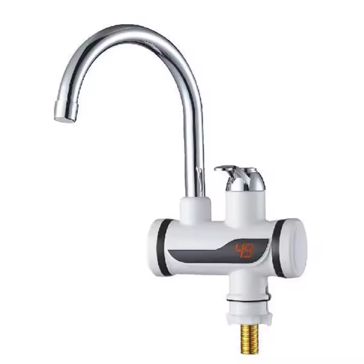 Grifo con calentador de agua instantáneo,Calentador de agua eléctrico instantáneo, Grifo LED de 360°, Grifo de agua fría y caliente para Caravana, Jardín Vegetal-A2 - 1