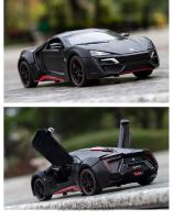 Coche De Colección LYKAN Hypersport a Escala 1:24 Con Sonido Y Luz Vehículo Metálico Para Niños Regalo De Navidad - details 7