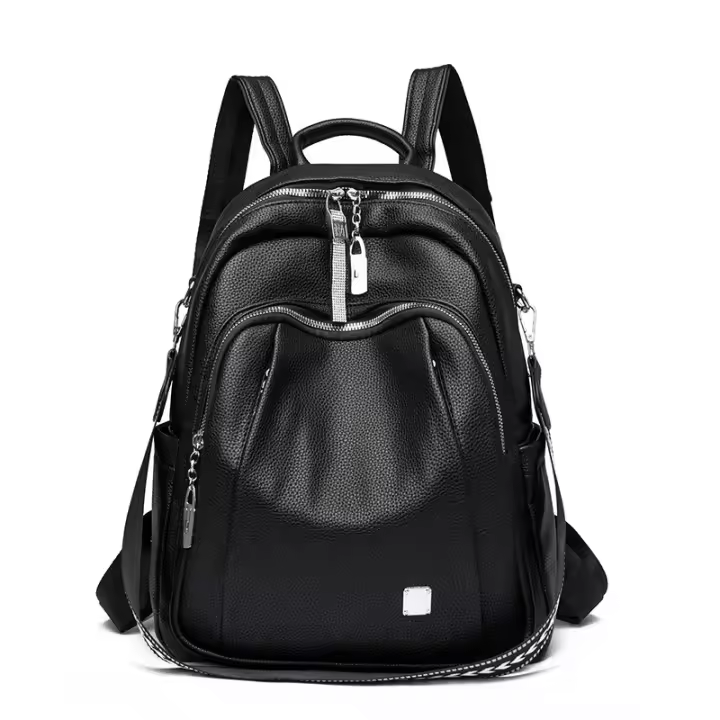 Mochila de cuero para Mujer, Bolso de un solo hombro, Bolso Escolar, Bolso de viaje de gran capacidad, Bolso casual de moda versátil - 1