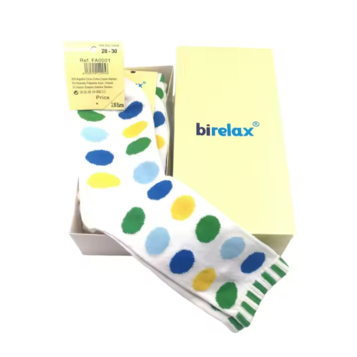 Caja 5 PARES de calcetines LANAS LUZ COLOR BIRELAX FA 001 de algodón transpirable (5 pares en la caja) - Gran oferta - 1