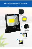 Lámpara De Pared Exterior LED 50W-200W Farol De Alta Potencia COB Impermeable 220V Iluminación Para Jardín Y Gimnasio Proyección De Luz - details 5