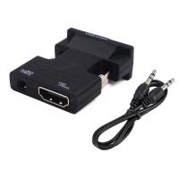 Adaptador HDMI-Compatible a VGA Para Hombre a Mujer Cable De Audio HD 1080P Convertidor Para PC Laptop TV Box Computadora Proyector - details 1