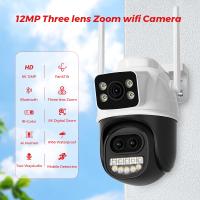 Cámara PTZ WIFI IP BESDER Con Tres Lentes 8X Zoom 8MP HD AI Auto Tracking Cámara De Seguridad Exterior P2P CCTV Surveillance iCSee - details 0