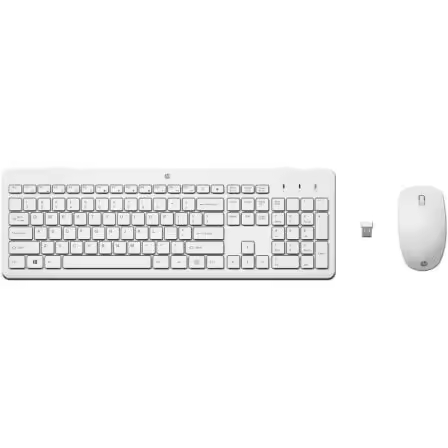 Teclado y Ratón Inalámbricos HP 230/ Blancos - 1