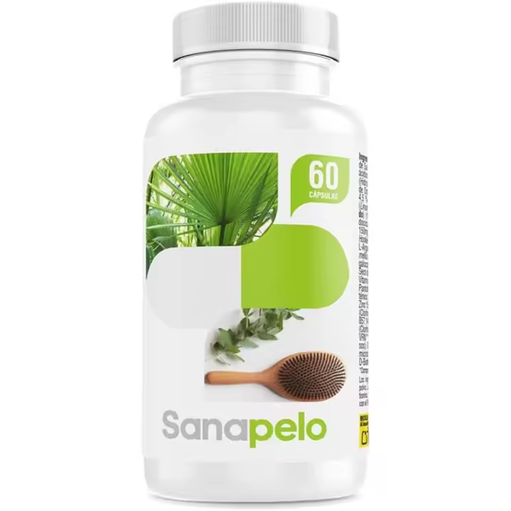 Cápsulas Anticaída del Cabello|Con Saw Palmetto,Biotina,Zinc,Pygeum Africanum,Té verde| Ayuda a fortalecer el pelo,evitar la caída y mejorar la circulación|Hombres y Mujeres- SANAPELO - SANACAPS - 1