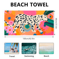 Toallas de playa a prueba de sol, toallas deportivas de secado rápido con forro polar de doble cara, toallas de baño estampadas y toallas absorbentes. - details 5