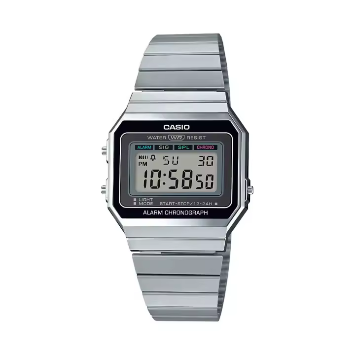 RELOJ CASIO VINTAGE ICONIC Digital Watch A700WE-1A correa de acero alarma cronografo y luz led A700WE-1A - 1