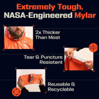 Poncho De Emergencia Térmico Para Camping Y Sobrevivencia Impermeable Y Resistente Al Viento Equipamiento De Supervivencia Para Exteriores - details 0