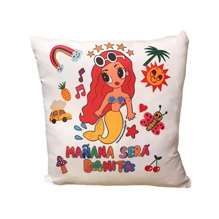 Cojín "Mañana será bonito" Karol G. Tote bag. DIY. Original. Regalos. Personalizados. Aires Nuevos - 1