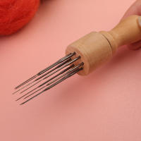Kit De Agujas De Lana KRABALL Con Mango De Madera Para Tejer DIY Herramienta Para La Fabricación De Muñecas Hechas a Mano - details 4
