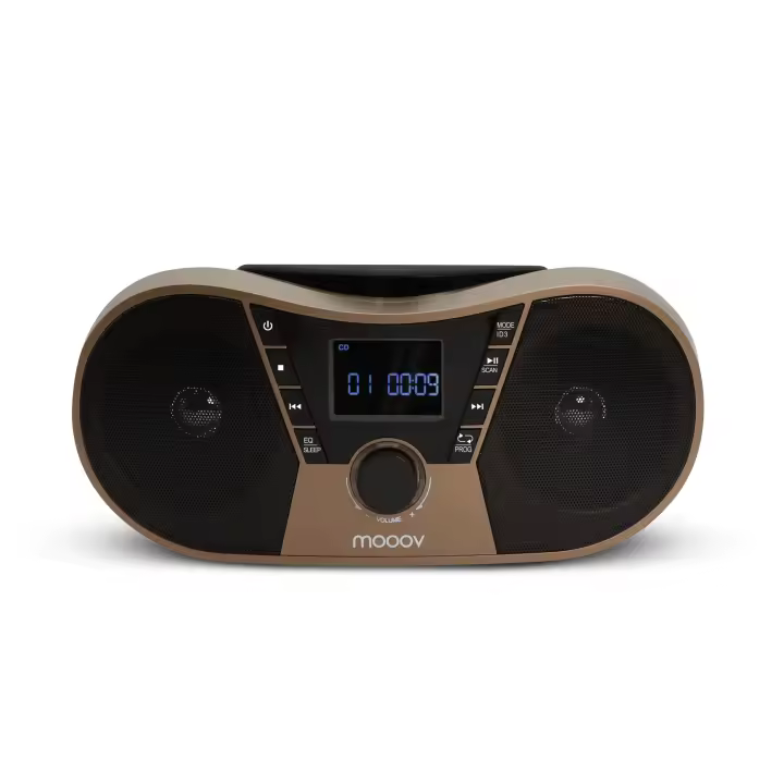 Reproductor de CD Metronic Moov Radio CD Copper & Black MP3, FM, Puerto USB, Funciones Sleep - 1