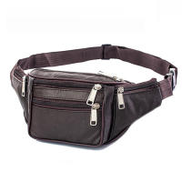 Bolsa De Cintura Para Hombre De Cuero Genuino Bolsa De Móvil Con Cadena Estilo Fashion Bolsa De Cintura Para Deporte Y Aventura - details 15