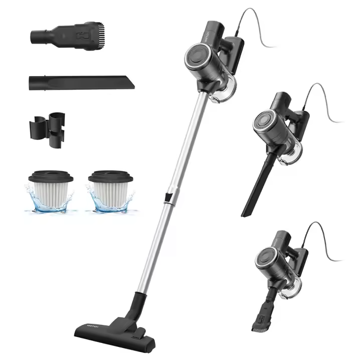 Aspiradora con cable Vactidy C6, succión potente de 18 kPa, caja de polvo de 800 ml, con cable de 7 m, motor de 600 W, filtro HEPA, anti-sobrecalentamiento/anti-escaldamiento - 1