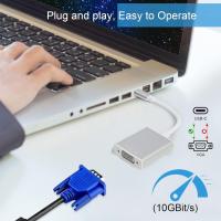 FGNS. Adaptador Tipo-C a VGA hembra,Adaptador Thunderbolt 3 (Tipo-C) Macho a VGA Hembra Compatible con Google Chromebook Pixel Mac Book Pro 2020,2019,2018, Lenovo 900, DELL XPS 13 - details 3