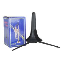 Soporte De Trompeta Tripode Plegable Portátil Y Robusto Con Piernas Removibles Accesorio De Instrumento De Cuerda De Plata Sólida ABS Negro - details 2