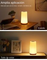 Lámpara Nocturna LED Recargable RGB Con Control Remoto Y Táctil 13 Colores Cambiables Luz De Mesa Dimmable Para Cama - details 5