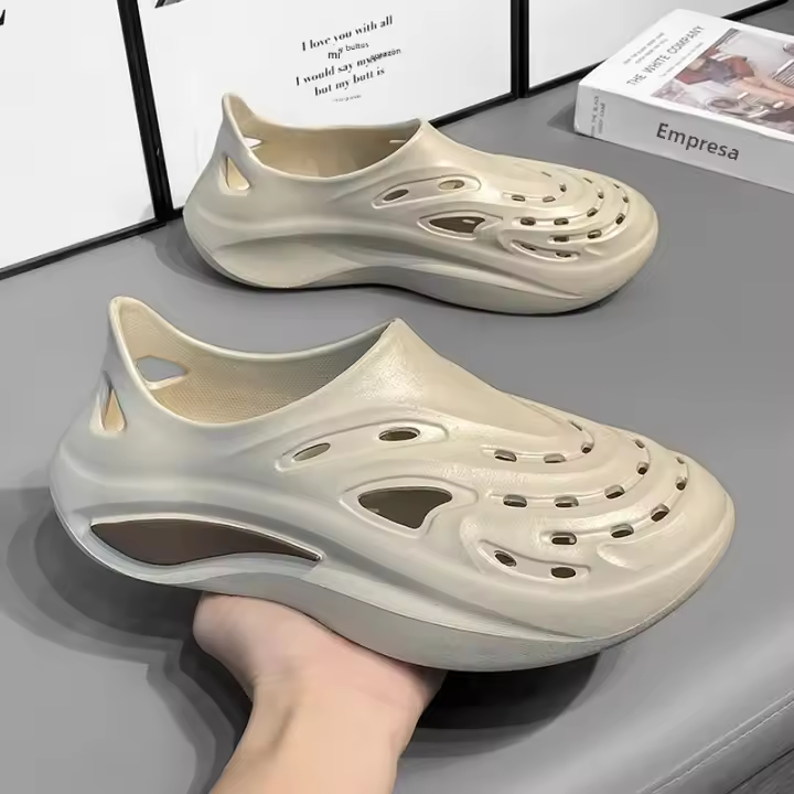 Sandalias De Verano Para Hombre Calzado Casual EVA Suave Pantuflas Planas Para Playa Jardín Exterior Pesca Colorido - 1