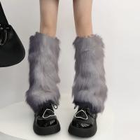 Calentadores De Pierna Suaves Y Gruesos Para Mujer Y Niñas Calcetines Largos De Peluche Sintético Invierno Fundas Para Botas - details 5