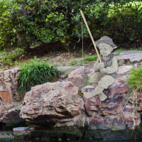 Estatua De Jardín Chico Pesca Resina Jardín Ornaments Divertido Escultura De Césped Decoración De Hogar 15*10cm - details 16
