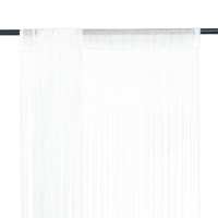 vidaXL Cortina de Flecos para Puerta 2 Piezas 140x250 cm Tela Estor Hilos Color Azul,  Beige,  Blanco y mas - details 2