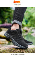 Zapatos De Senderismo Para Hombre Color Sólido Cómodos Antideslizantes Deportivos Ligeros Transpirables Resistentes Al Desgaste Zapatillas De Caminar Al Aire Libre - details 2