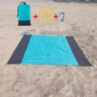 Outdoor Waterproof Picnic Blanket - Foldable Camping & Beach Mat with Storage Pocket, Polyester Plaid Ground Cover - details 11