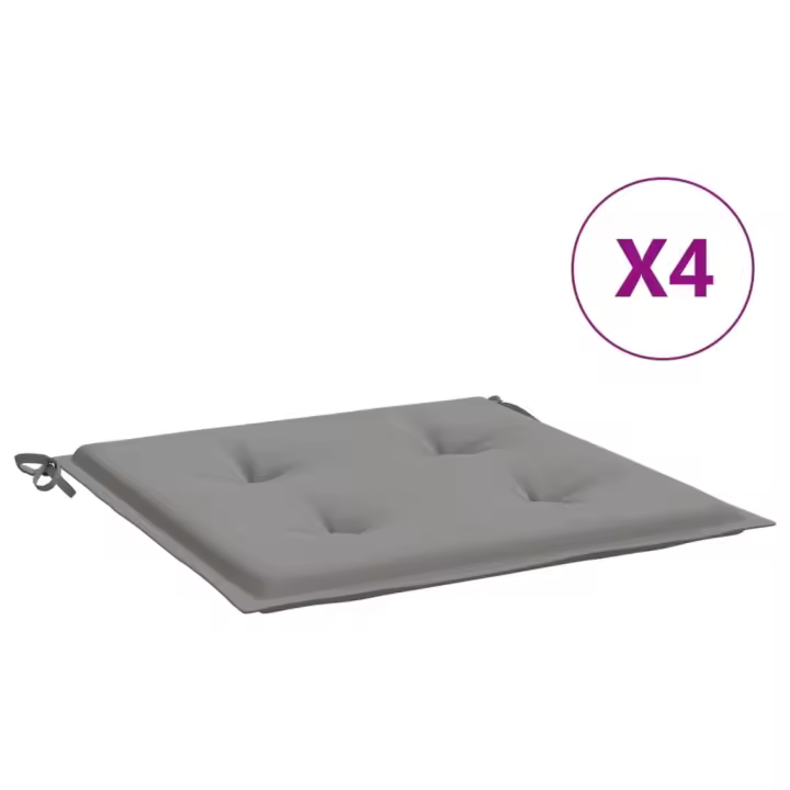 vidaXL Cojines sillas de jardín 4 uds tela Oxford 40x40x3 cm Color Antracita,  Gris,  Negro y mas Cojín Decorativo de Asiento Cojines de muebles de salon - 1