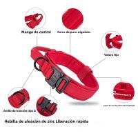 Juego De Collar Y Correa Para Perros De Nylon Resistente Con Reflejo Táctico Entrenamiento Para Grandes Perros Con Cierre Rápido - details 1