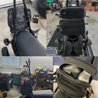 Bolsa De Manillar Para Motocicleta Sissy Bar T-Bar Harley Softail Dyna Sportster FXBB Resistente Al Agua Y Al Desgaste Bolsa De Viaje Frontal Personalizable - details 5