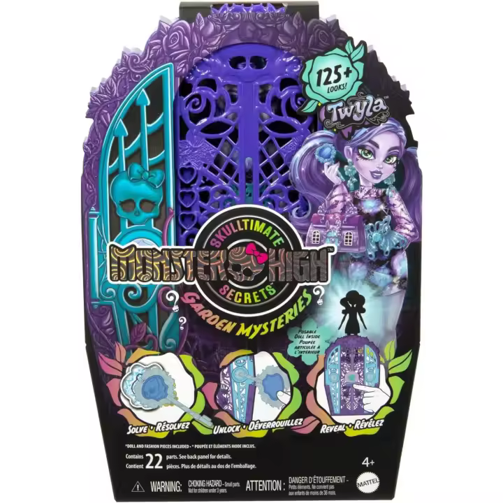 Monster High Skulltimate Secrets Jardín misterioso Twyla Conjunto de muñeca y accesorios, armario con más de 19 sorpresas incluida ropa de muñeca (HYT74) - 1
