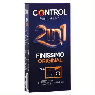 Control 2en1 Very Fine Preservativos + Lubricante 6 Unidades - 1