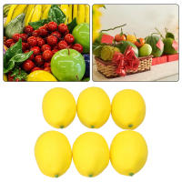 6pcs Limones Artificiales Amarillos/Morados Para Fotografía Y Decoración De Cocina Tamaño Real Frutas Falsas Para El Hogar - details 6