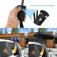 Compact Travel Folding Umbrella,Durable Rain Windproof Portable Umbrella with Strong Ribs Reinforced Canopy Ergonomic Handle Auto Open/Close - details 4