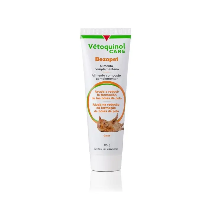 VETOQUINOL - Bezopet (120 gr) - Alimento complementario para Gatos que Ayuda a Reducir Formación bolas de pelo - 1