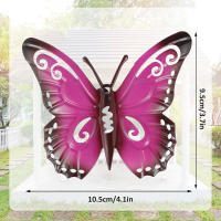 Nuevos 6Pcs Decoración De Pared En Forma De Mariposa De Metal Arte De Pared Para Jardín Escultura De Mariposa Colgantes Obras De Arte Metálicas - details 5