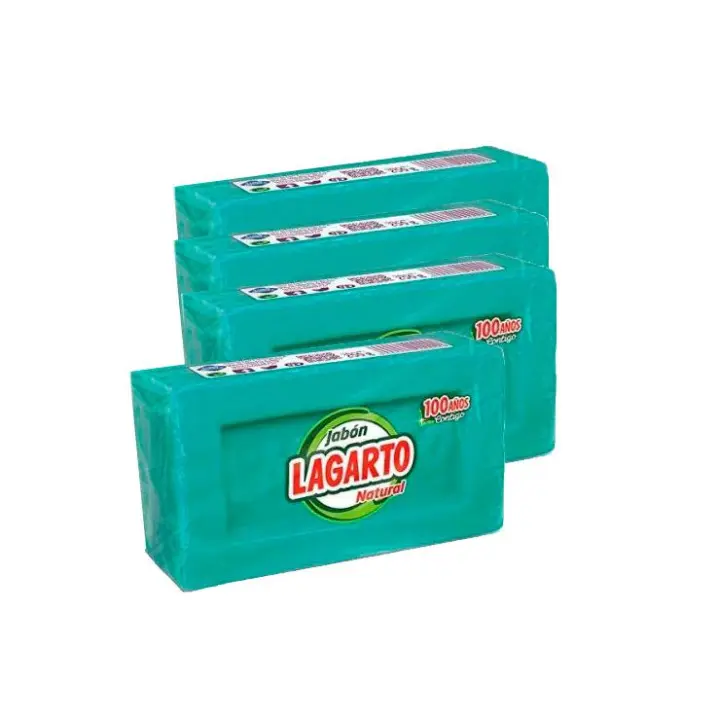 Pastilla de jabón verde natural de Lagarto 250 gr. Pack 4 uds - 1