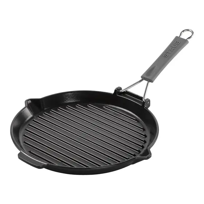 Grill con vertedor 28 cm, Hierro fundido, Negro - 1