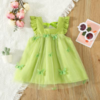 Vestido De Princesa Para Niñas Con Alas De Mariposa Y Tirantes Colgantes Vestido De Malla Lindo Para Verano Adecuado Para Niñas De 0-3 Años Estilo Cute Material Poliéster - details 16
