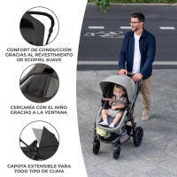 Kinderkraft MOOV CT Carrito bebé 3 en 1, con Silla coche MINK PRO I-Size, cochecito bebé 2 piezas, 26 kg, Sistema de viaje, adaptateurs, moustiquaire, protector de lluvia, cubrepiernas bolsa - details 0