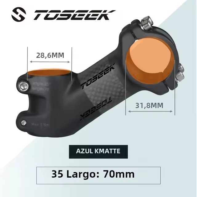 Toseek Tornillo De Manillar De Bicicleta De Aleación De Aluminio Y Carbono Ultraligero 10/17/25/35 Grados Para MTB Diámetro De Abrazadera 31.8 - 1