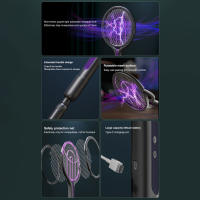 Nueva 2025 Mosquitera Eléctrica Recargable 2-en-1 2800V Con Lámpara Asesina De Mosquitos Y Bat Swatter Para El Control De Plagas - details 2